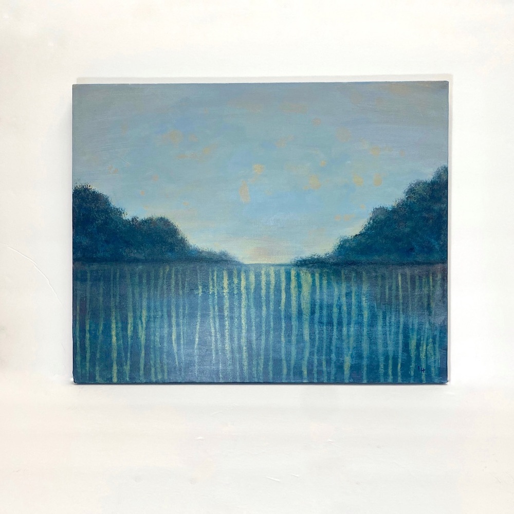 ORIGINAL Acrylic Impressionist Landscape on 16x20 Stretch Gallery Wrapped Canvas
